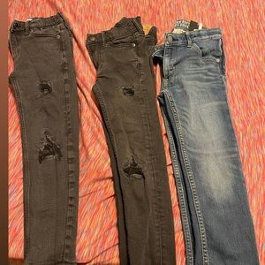 Jeans are ambercombie and Fitch , h&m , joe Jean, children place